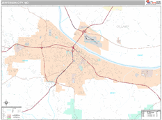 Jefferson City Digital Map Premium Style